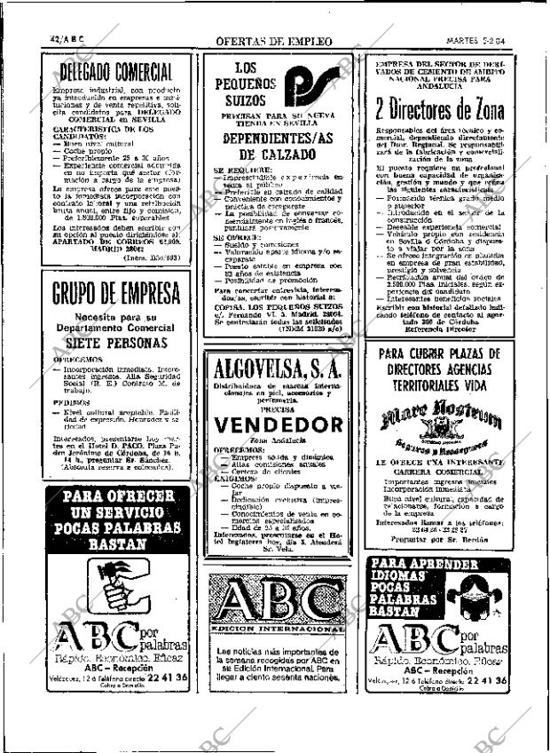 ABC SEVILLA 05-02-1985 página 42