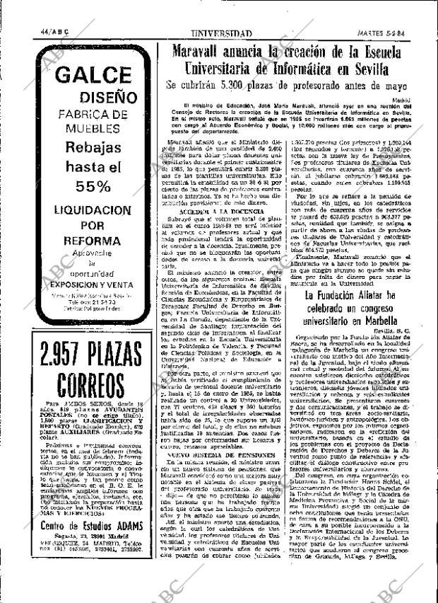 ABC SEVILLA 05-02-1985 página 44