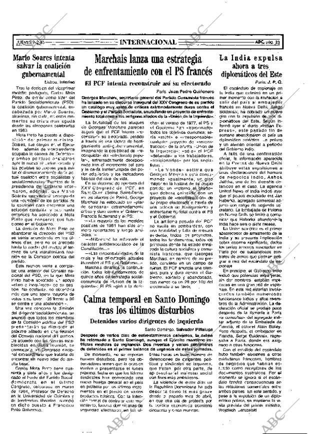 ABC MADRID 07-02-1985 página 23