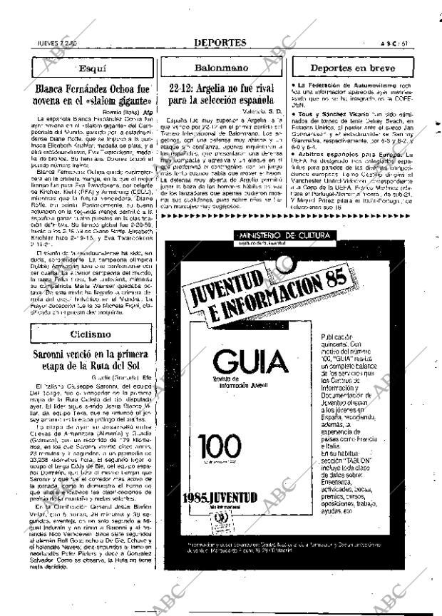 ABC MADRID 07-02-1985 página 61