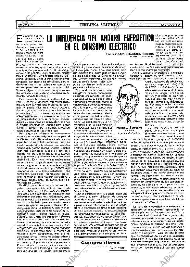 ABC MADRID 09-02-1985 página 22