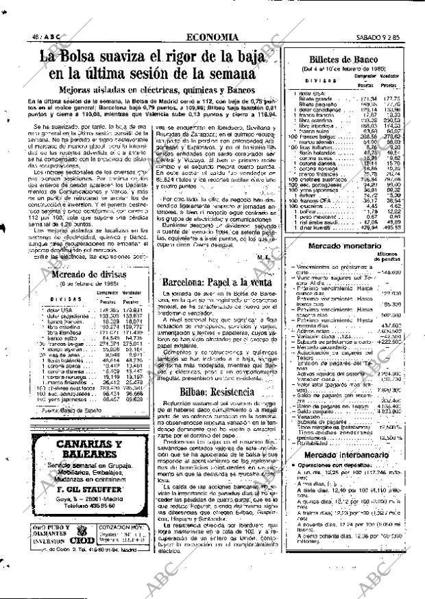 ABC MADRID 09-02-1985 página 48