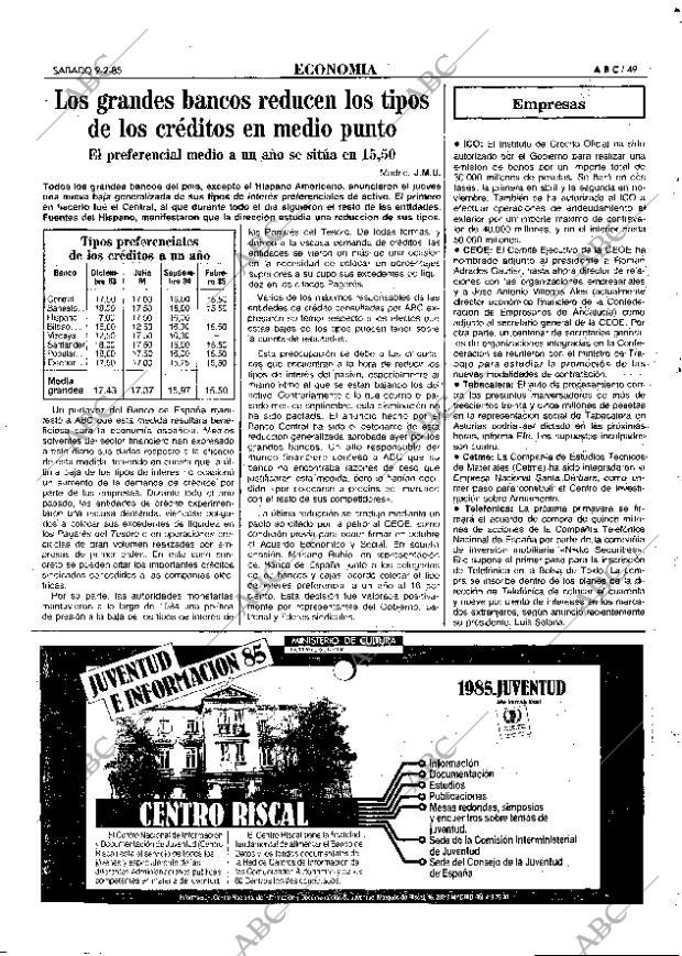 ABC MADRID 09-02-1985 página 49