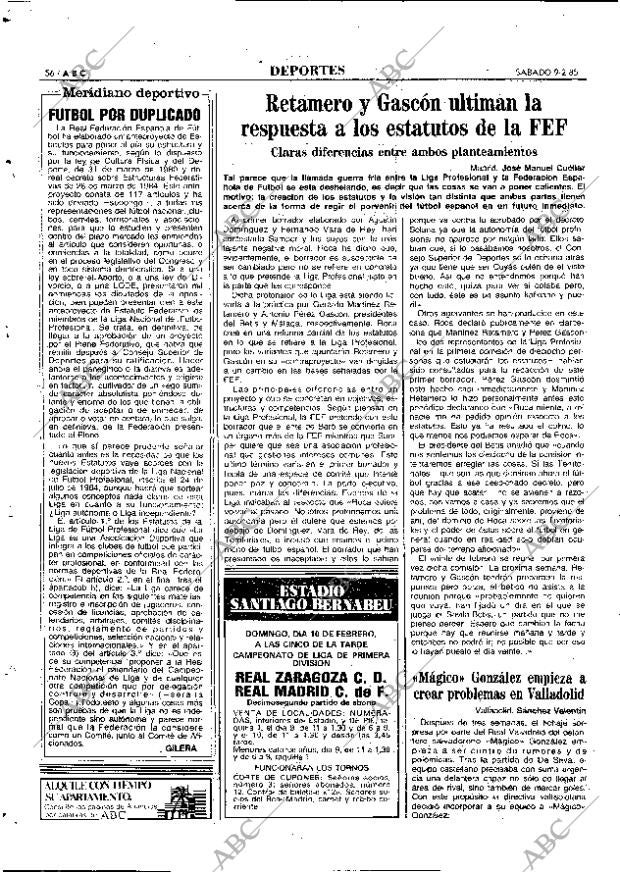 ABC MADRID 09-02-1985 página 56
