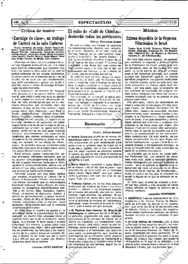 ABC MADRID 09-02-1985 página 58