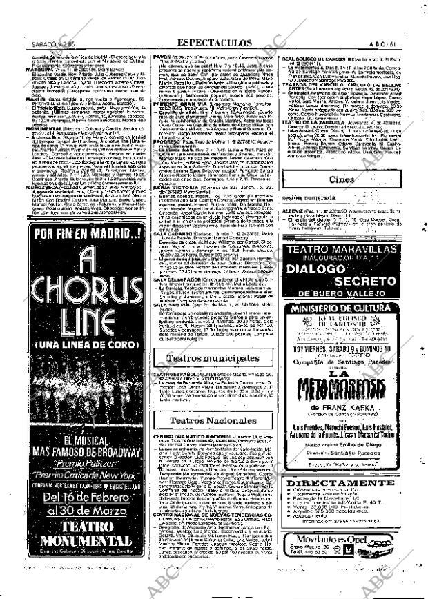 ABC MADRID 09-02-1985 página 61