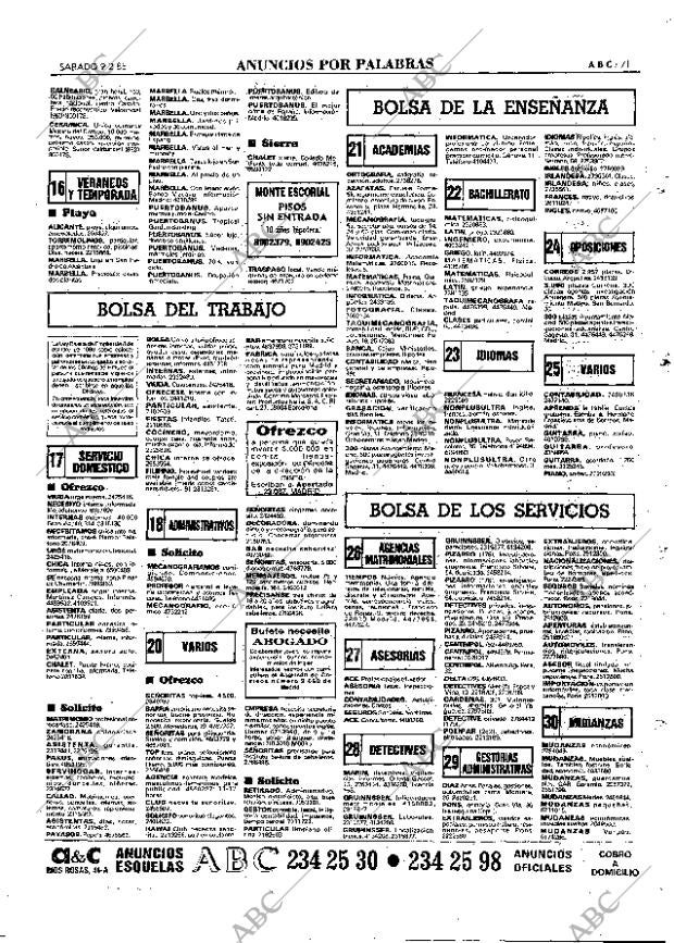 ABC MADRID 09-02-1985 página 71