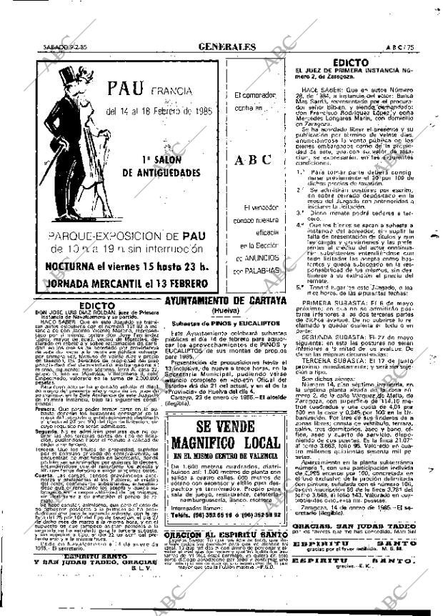 ABC MADRID 09-02-1985 página 75