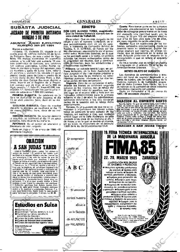 ABC MADRID 09-02-1985 página 77