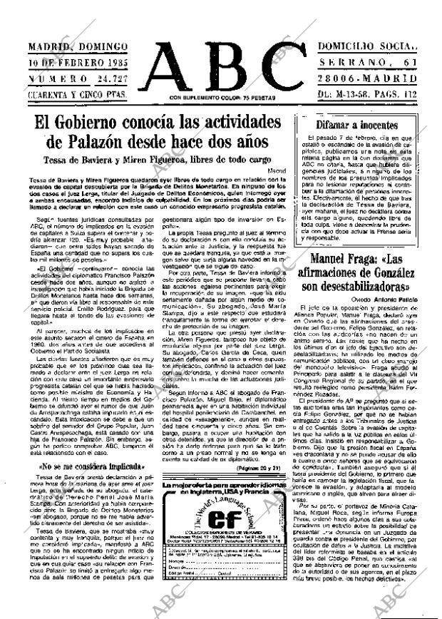 ABC MADRID 10-02-1985 página 13