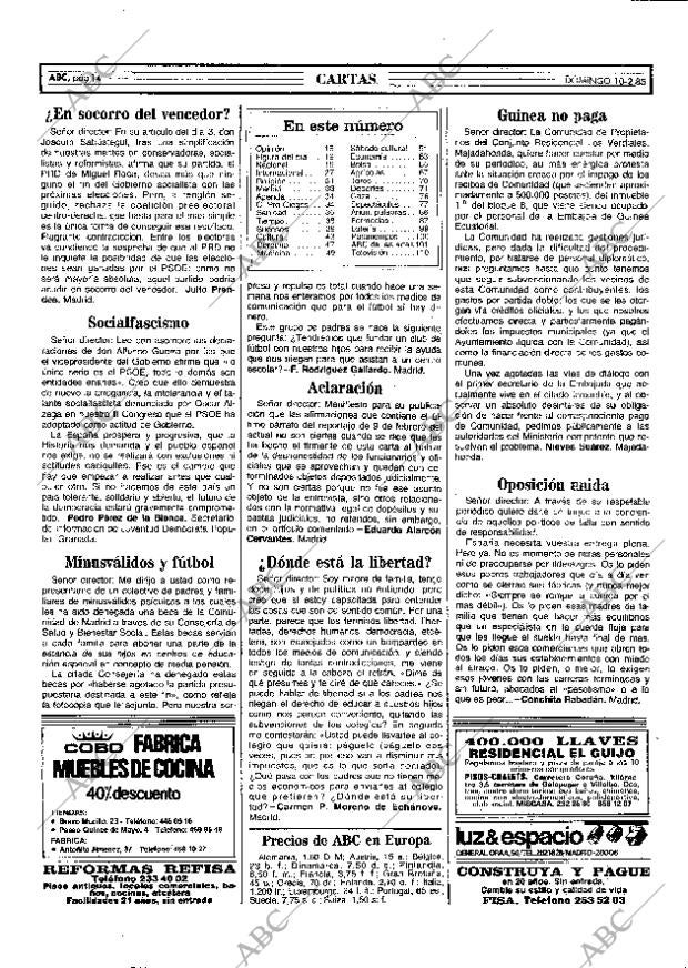 ABC MADRID 10-02-1985 página 14