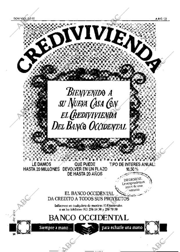 ABC MADRID 10-02-1985 página 23