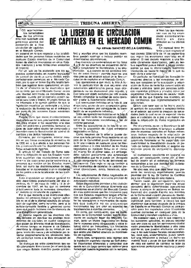 ABC MADRID 10-02-1985 página 26