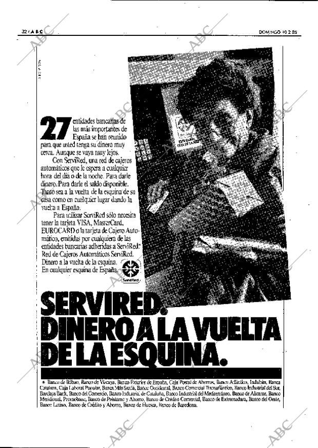 ABC MADRID 10-02-1985 página 32