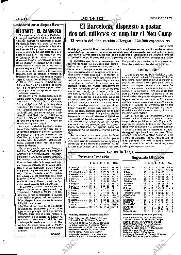 ABC MADRID 10-02-1985 página 72