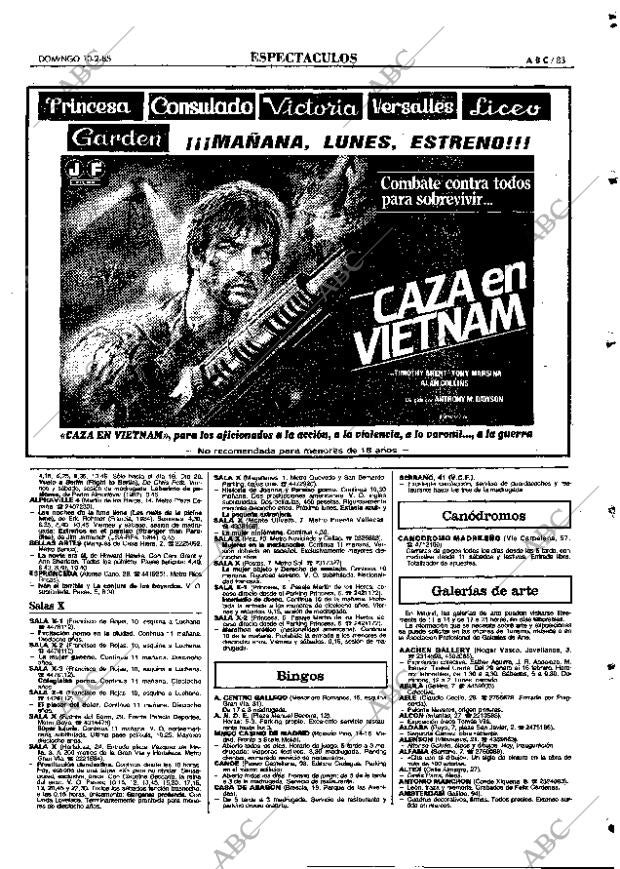 ABC MADRID 10-02-1985 página 83