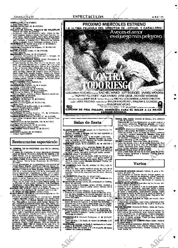 ABC MADRID 10-02-1985 página 85