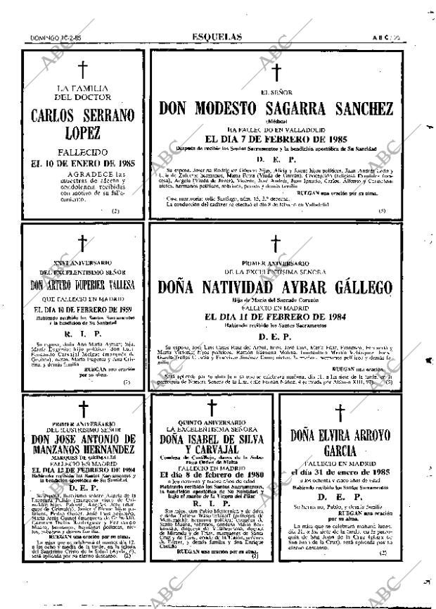 ABC MADRID 10-02-1985 página 95