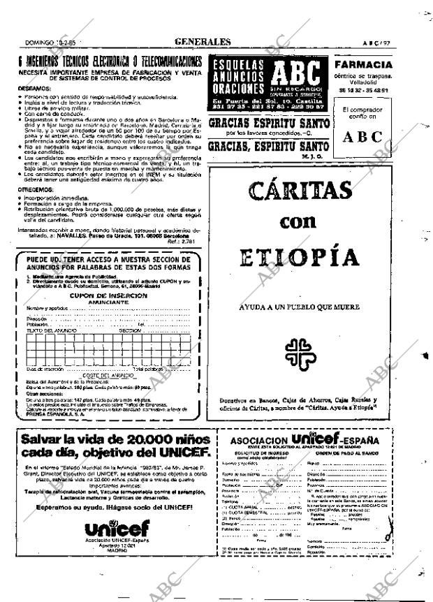 ABC MADRID 10-02-1985 página 97