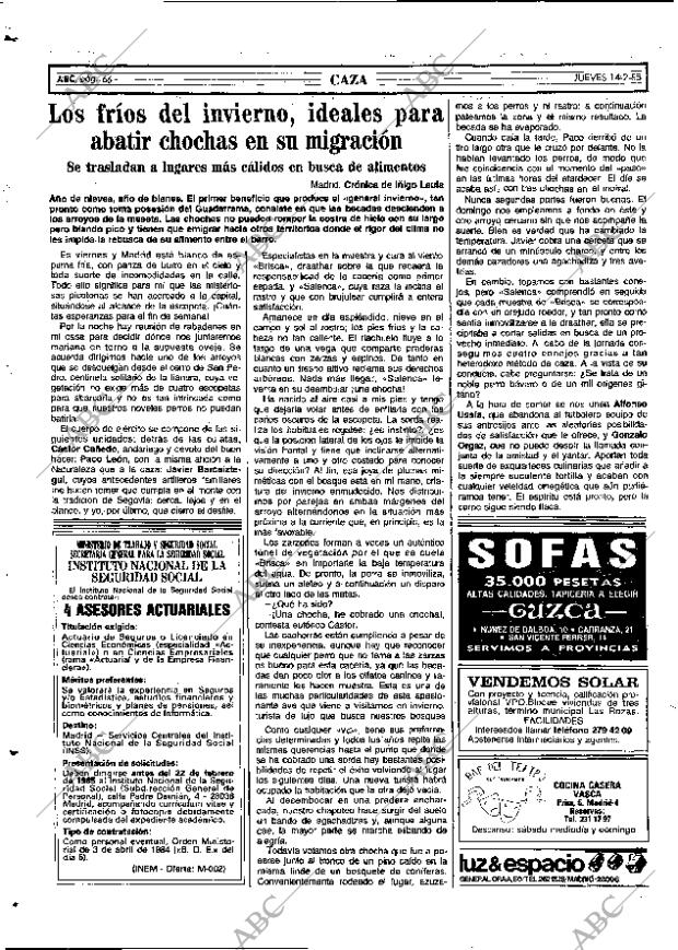 ABC MADRID 14-02-1985 página 66