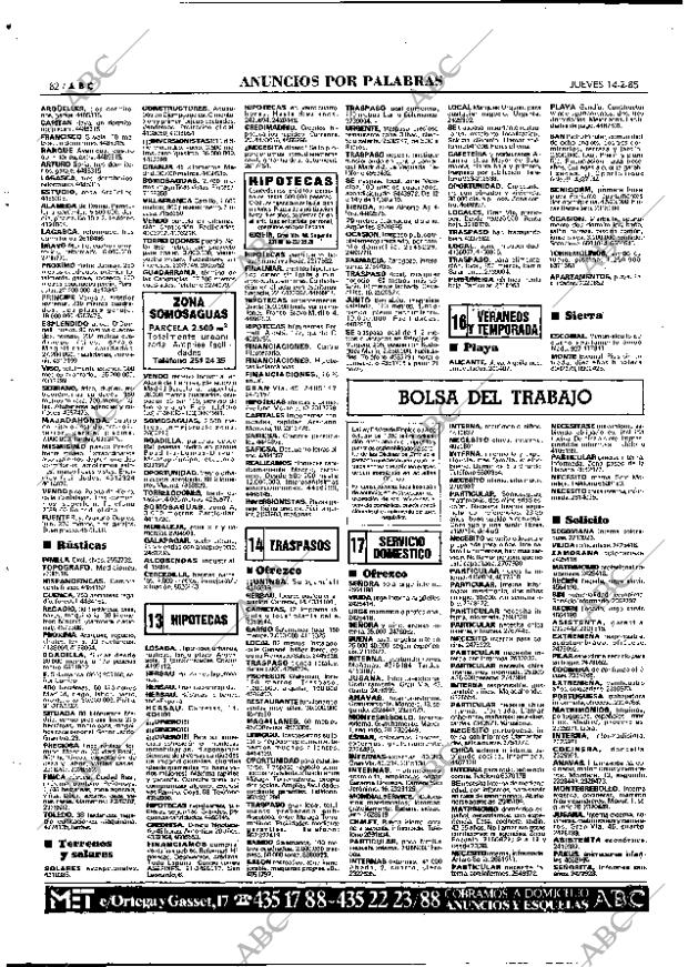 ABC MADRID 14-02-1985 página 82