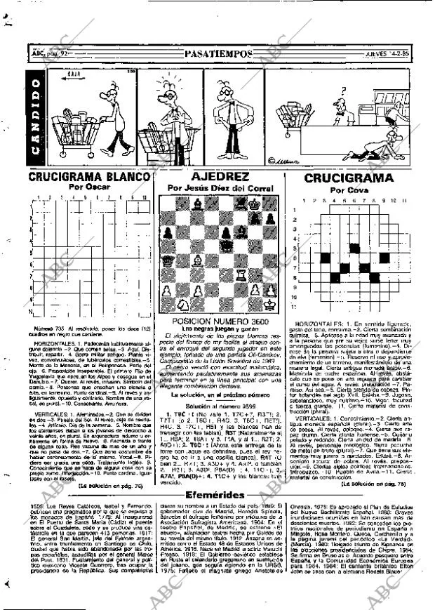 ABC MADRID 14-02-1985 página 92