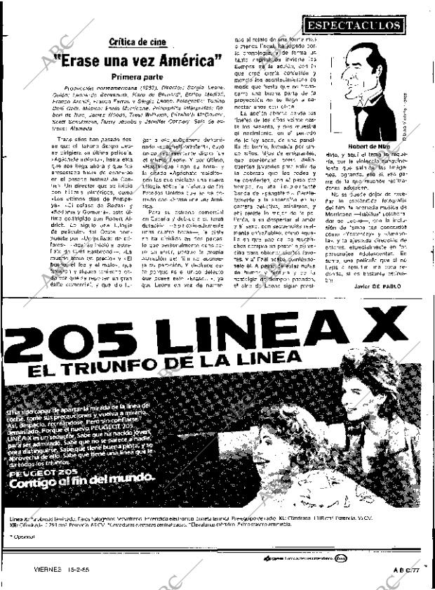 ABC SEVILLA 15-02-1985 página 77