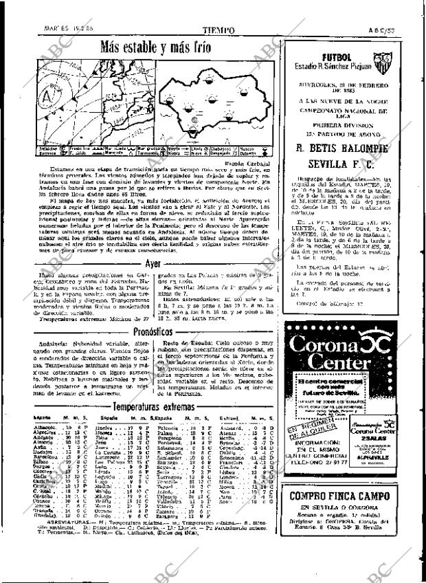 ABC SEVILLA 19-02-1985 página 53