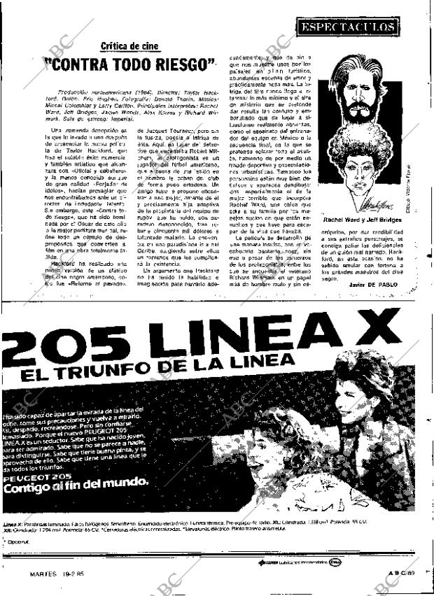 ABC SEVILLA 19-02-1985 página 89