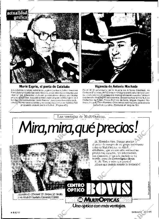 ABC SEVILLA 23-02-1985 página 12