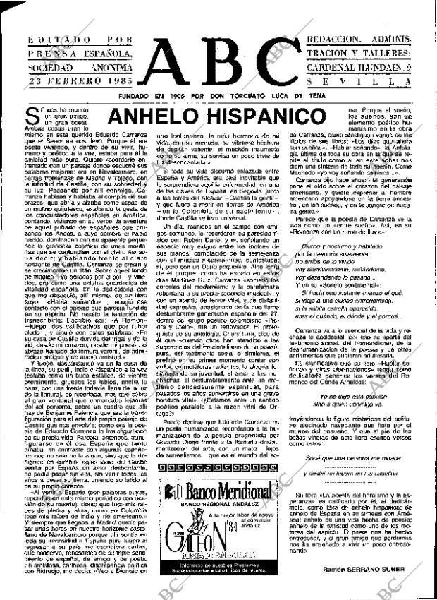 ABC SEVILLA 23-02-1985 página 3