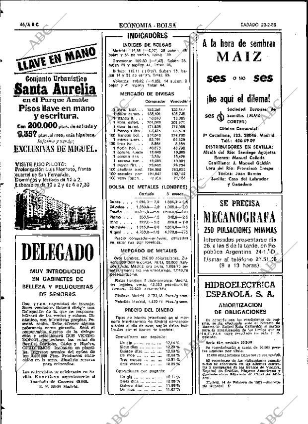 ABC SEVILLA 23-02-1985 página 46