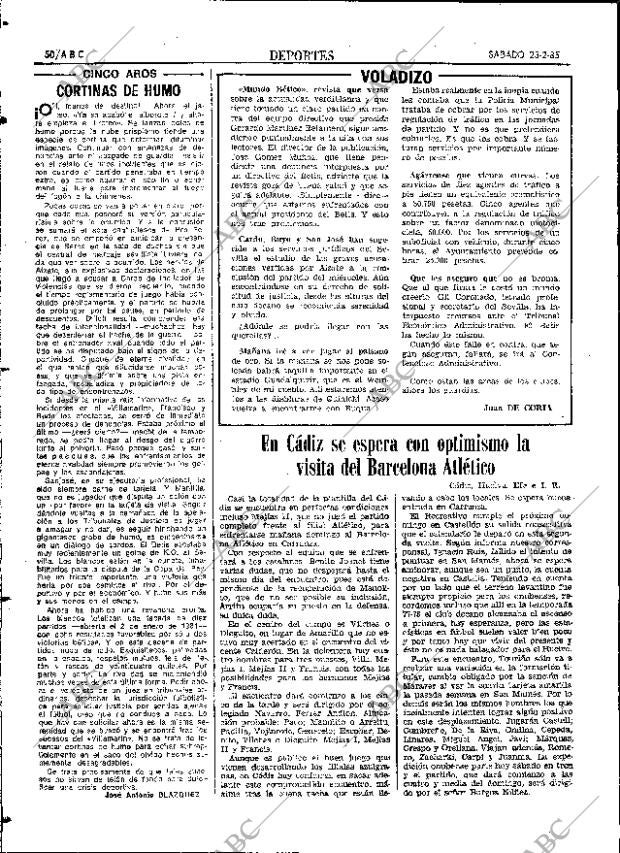 ABC SEVILLA 23-02-1985 página 50