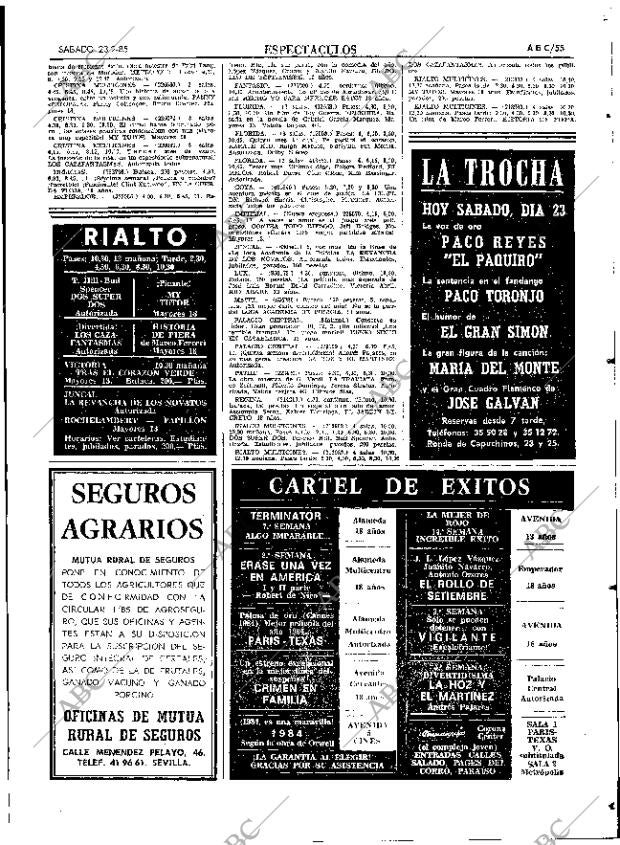 ABC SEVILLA 23-02-1985 página 55
