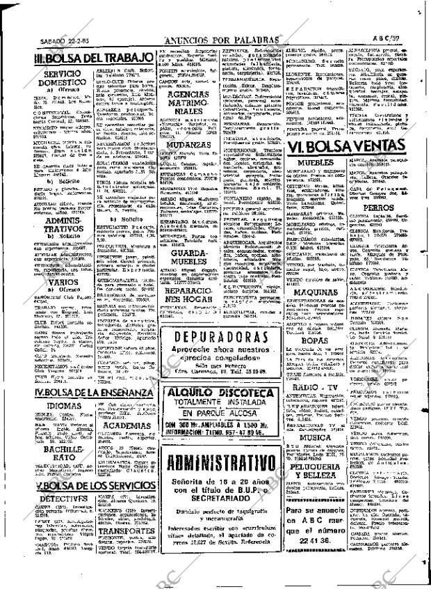 ABC SEVILLA 23-02-1985 página 59