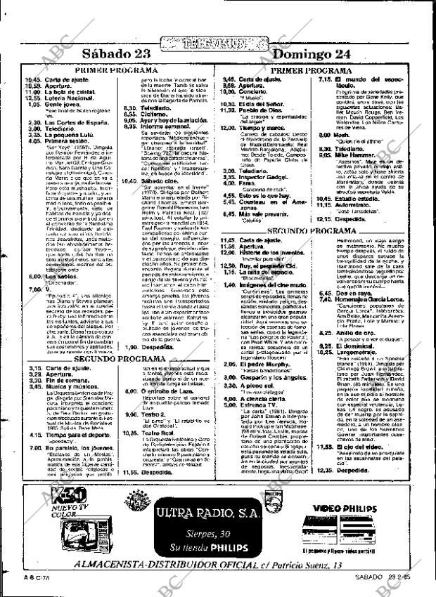 ABC SEVILLA 23-02-1985 página 78