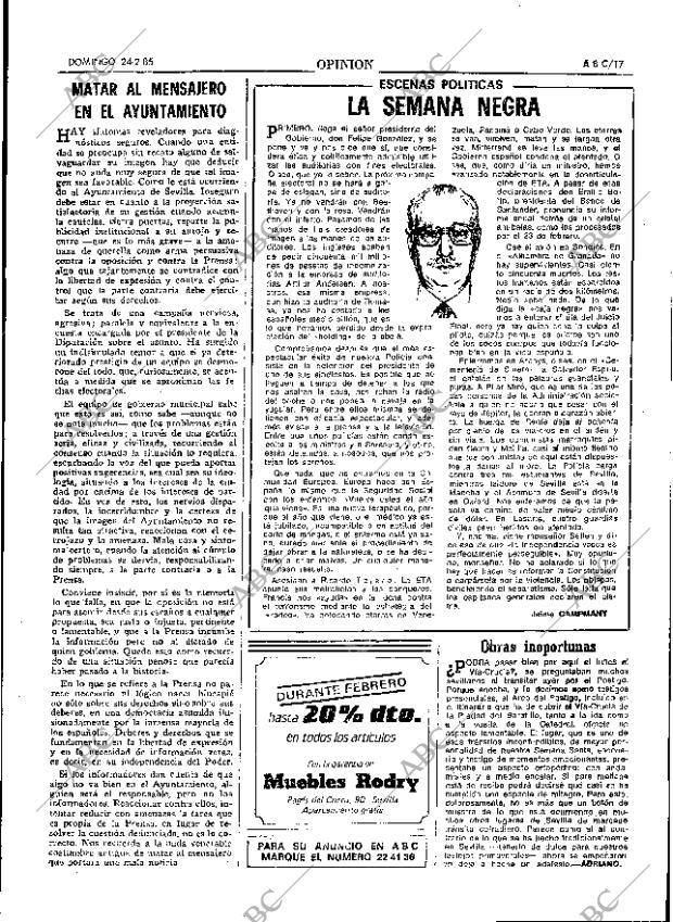 ABC SEVILLA 24-02-1985 página 15