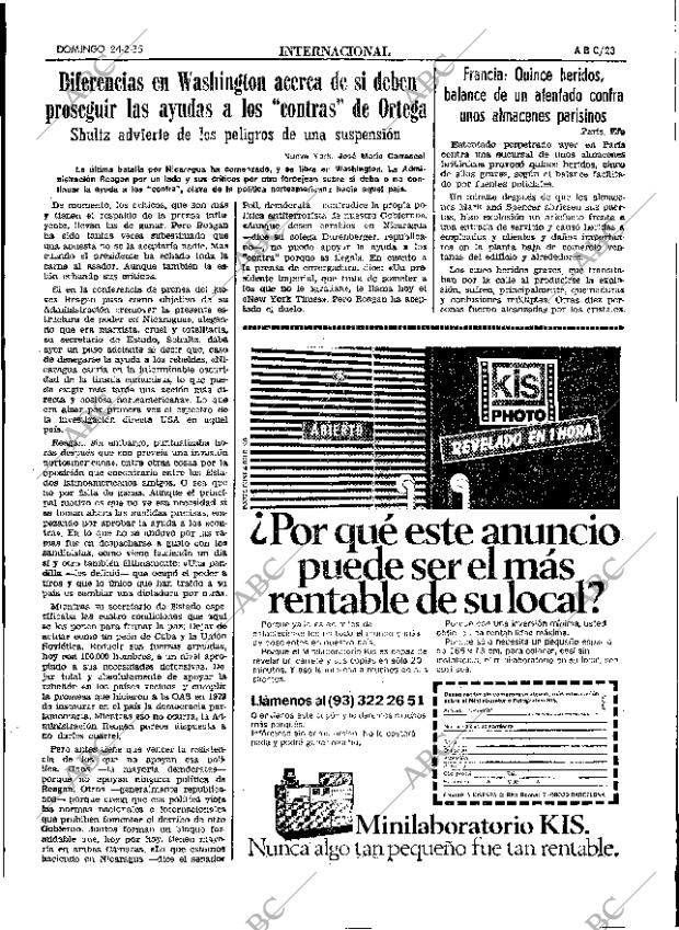 ABC SEVILLA 24-02-1985 página 23