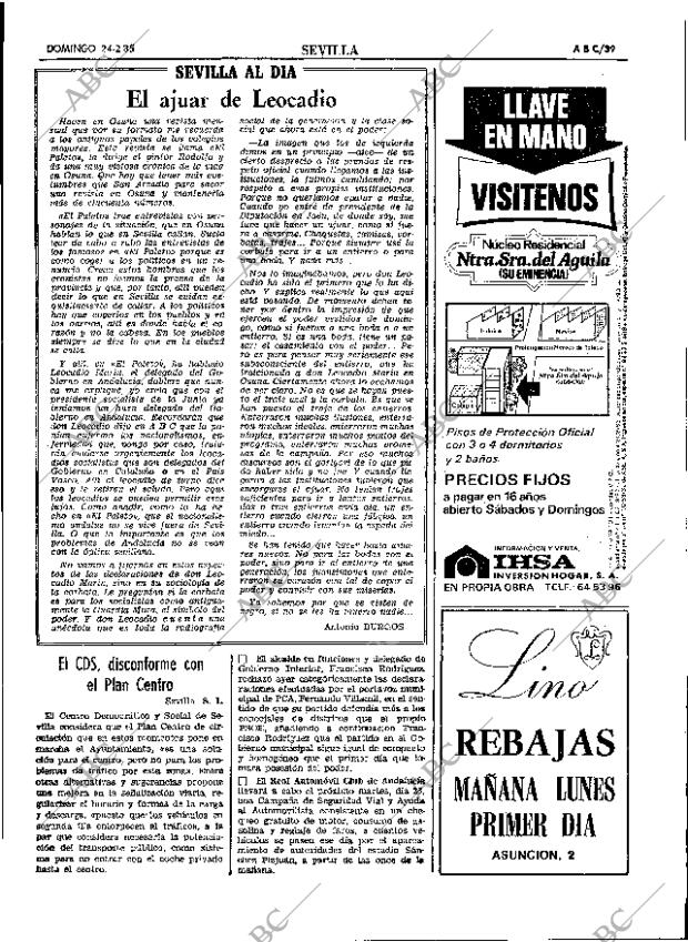 ABC SEVILLA 24-02-1985 página 39