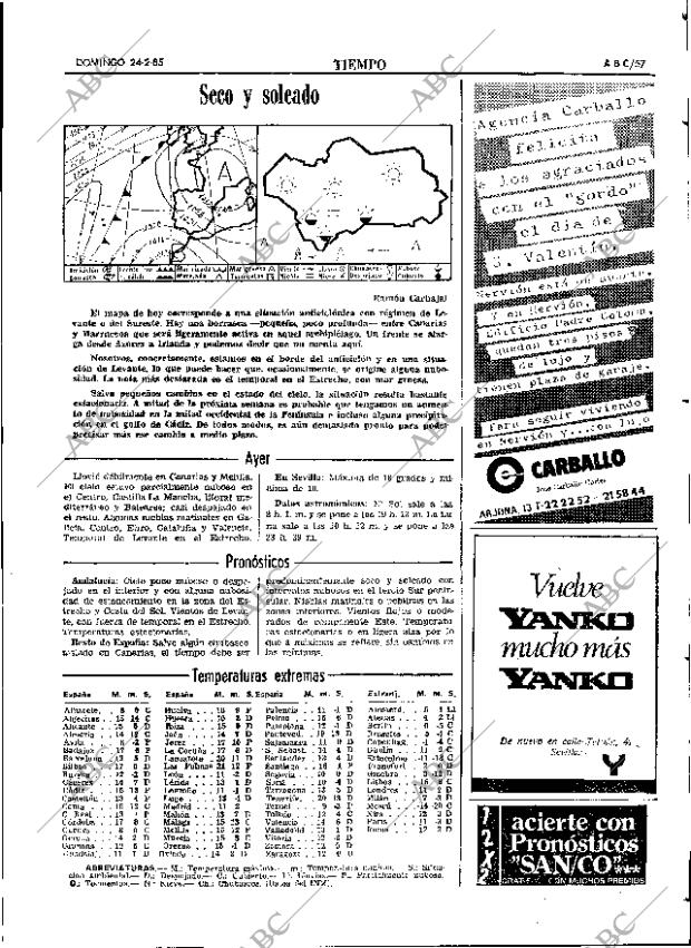 ABC SEVILLA 24-02-1985 página 57