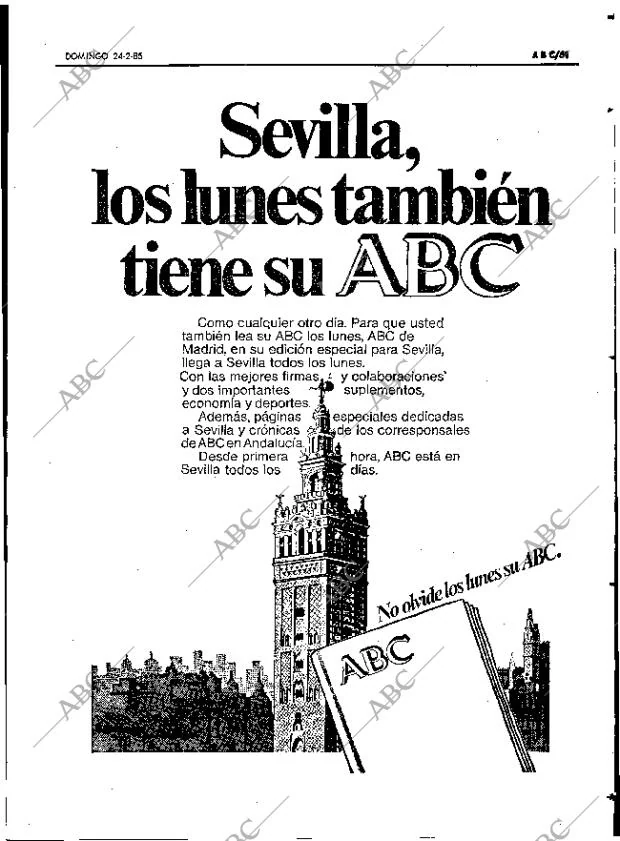 ABC SEVILLA 24-02-1985 página 61