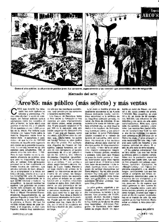 ABC MADRID 27-02-1985 página 105