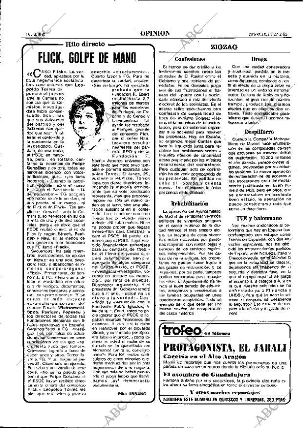 ABC MADRID 27-02-1985 página 16