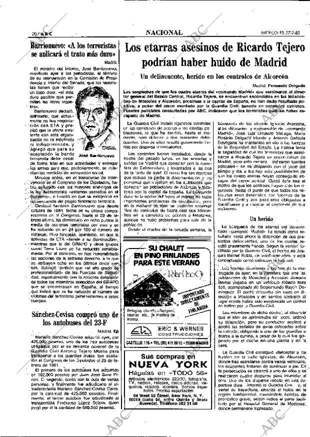 ABC MADRID 27-02-1985 página 20