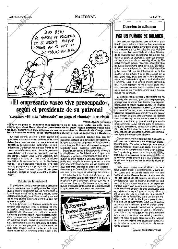 ABC MADRID 27-02-1985 página 21
