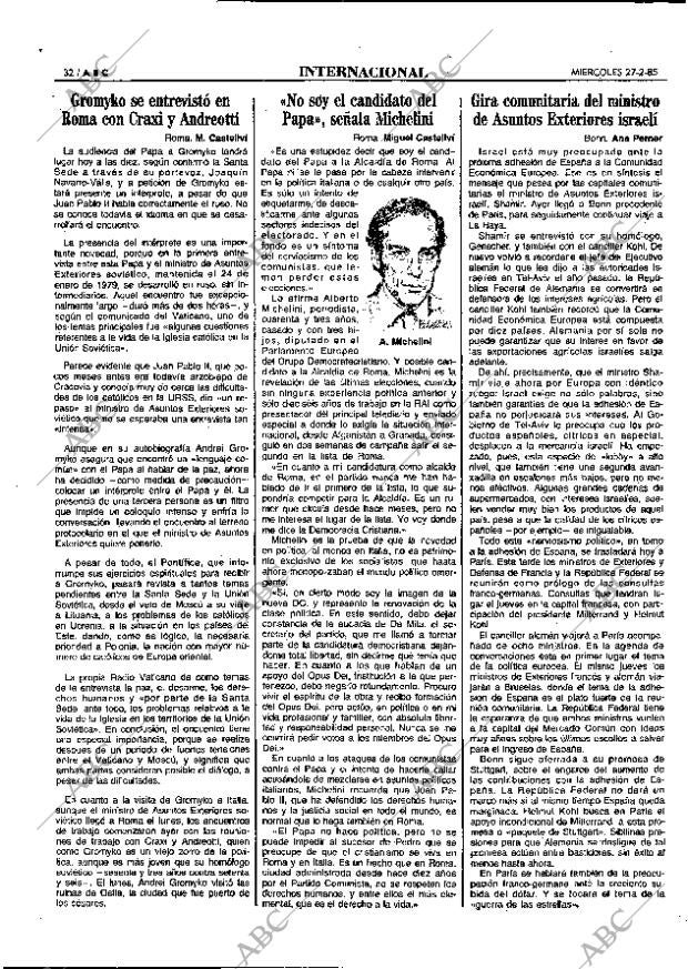 ABC MADRID 27-02-1985 página 32