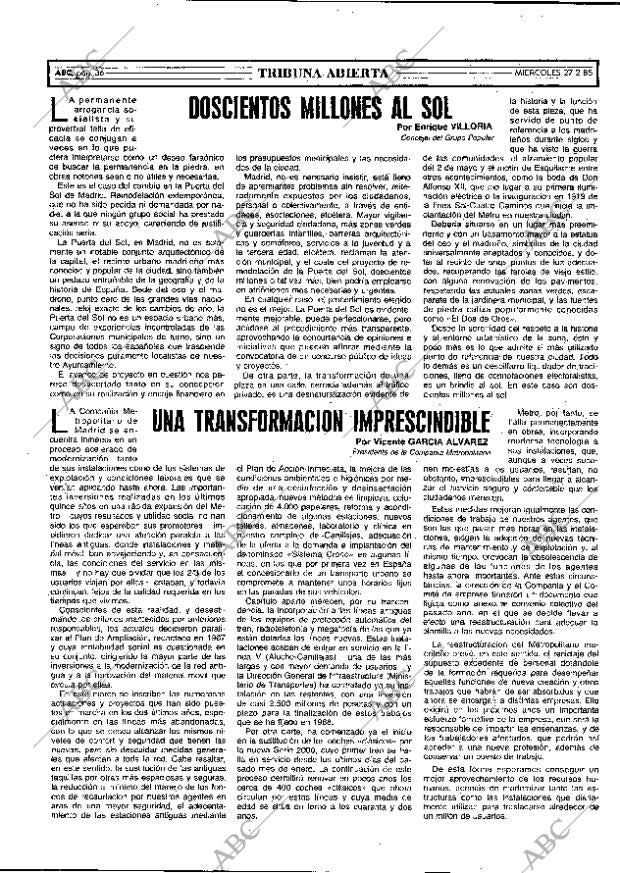 ABC MADRID 27-02-1985 página 36