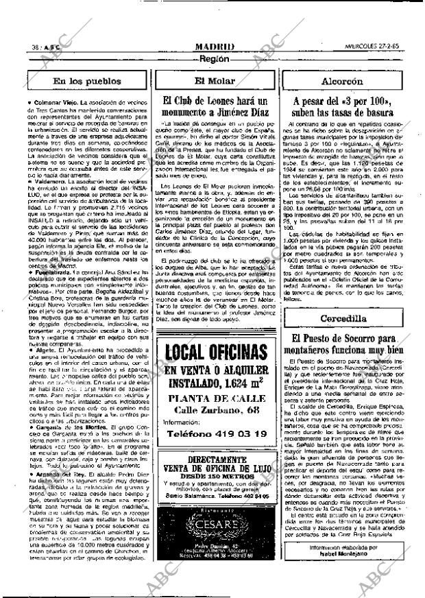 ABC MADRID 27-02-1985 página 38