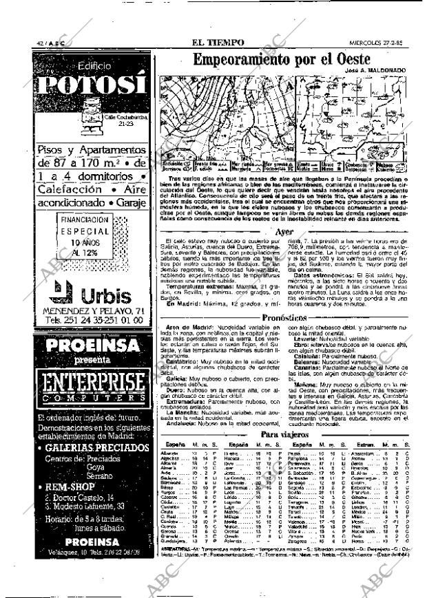 ABC MADRID 27-02-1985 página 42
