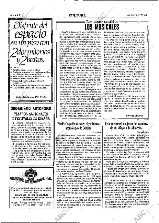 ABC MADRID 27-02-1985 página 48
